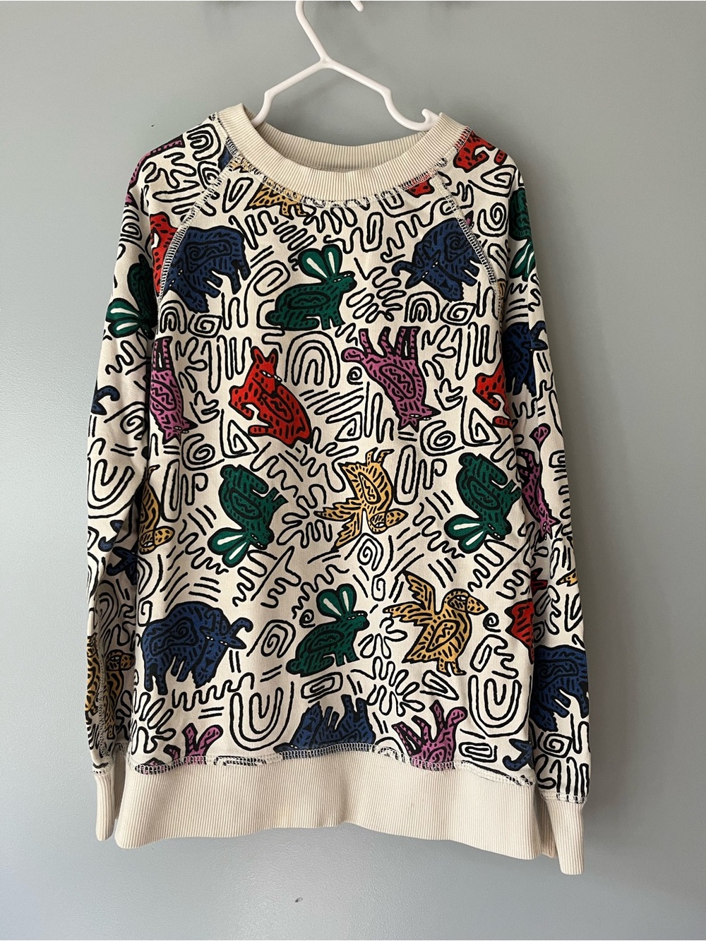 Hanna Andersson Animal Pattern Crewneck Sweatershirt